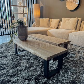 blank eiken salontafel